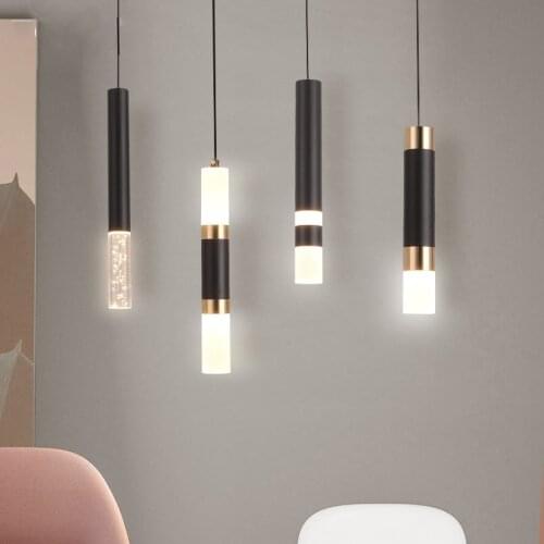 Cord Pendant Lamp Bedroom Bedside Dining Room Light Contracted Modern Art Small Hanging Lamp Livingroom TV Background Wall Lamp