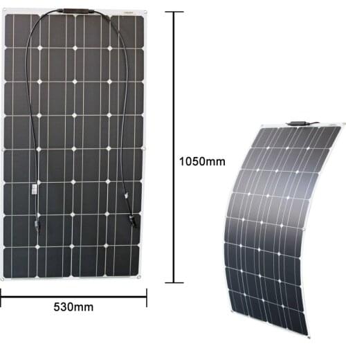 100W Solar Panel Monocrystalline Flexible 12V 18V Painel Placa Solar Battery Charger Outdoor Fishing Camping Hiking Solar Kit