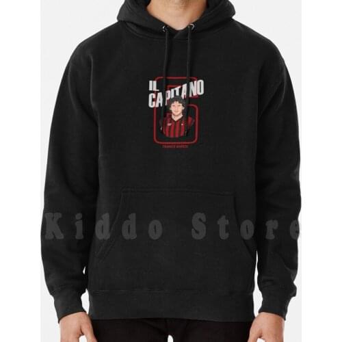 " Il Capitano " Franco Baresi Hoodies Long Sleeve Capitano We Are Baresi Francobaresi Football Italia Socer