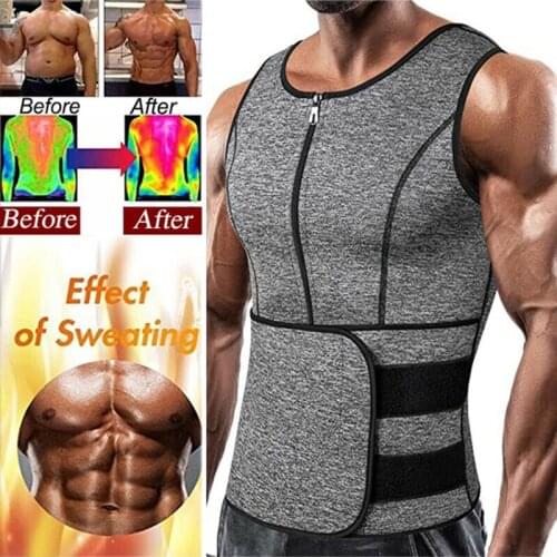 Waist Trainer Corset for Men Compression Shirt Weight Loss Slimming Tank Top Body Shaper Tight Undershirt Tummy Control Girdle