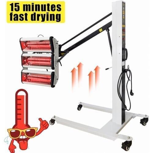 Vertical Mobile 3000W Car Paint Lamp Paint Curing Lamp Car Body Maintenance Tools Shortwave Paint Dry Light Spray Paint Room