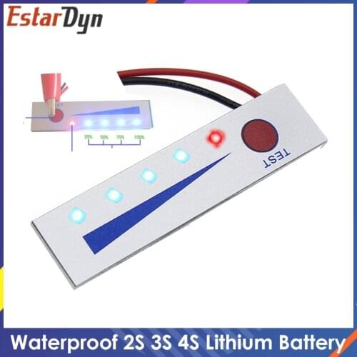 Waterproof 2S 3S 4S Li-ion Lithium Battery Capacity Indicator Electricity Power LED Display Board Meter Tester 8.4V 12.6V 16.8V
