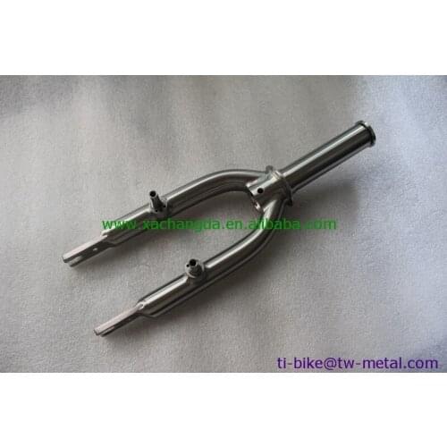 XACD titanium small wheel bike fork, titanium folding bike fork, custom titanium kids bicycle fork