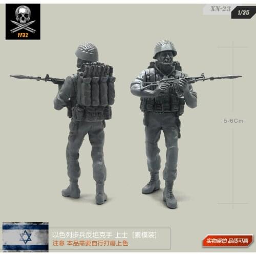 1/35 Israeli infantry anti-tank hand resin soldiers white mold pieces XN-23