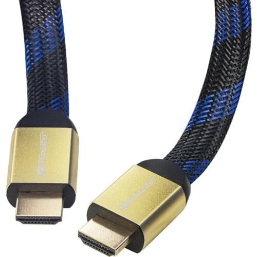THERE 1.5 METERS 3D 4K COMPATIBLE 1.4 V GOLD YASSI BRAIDED HDMI CABLE POŞETLİ (31349 POŞETLİ MODEL)