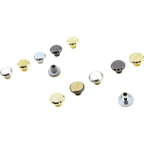100pcs 8mm/9.5mm Buttons Screwback Round Head Ball Post Studs Nail Rivets Leather Craft Hardware Accessories