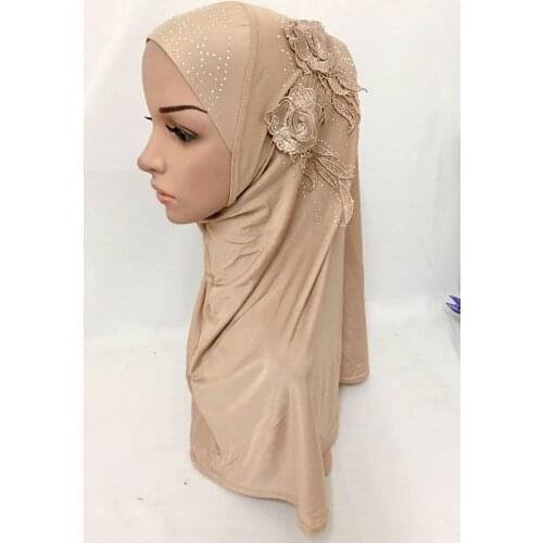12 pieces/lot) ramadan new designs flower rhinestones muslim hijab islamic scarf ML117