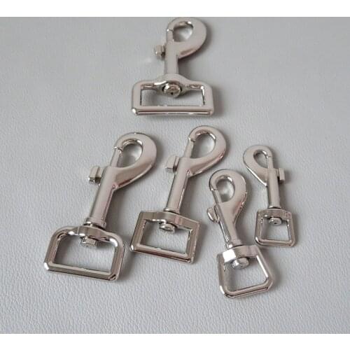 20Pcs 12mm 15mm 20mm 25mm 32mm Metal Swivel Lobster Clasp Belt Buckle Clip Loop Snap Hook For Dog Pet Leash Hardware Accessory