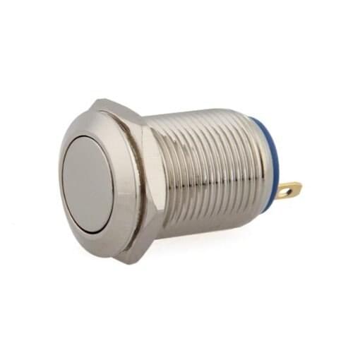 2A / 3V-250V push button switch push button 12 mm nickel-plated brass