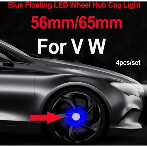 4pcs 56mm 65mm for Passat CC Golf MK6 7 Tiguan Sagitar Car Accessory Magnetic Suspension Led Floating Wheel Hub Center Cap