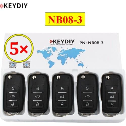 5PCS/LOT KEYDIY 3 Button Multi-functional Remote Control NB08-3 NB Series Universal for KD900 URG200 KD-X2 all functions in one