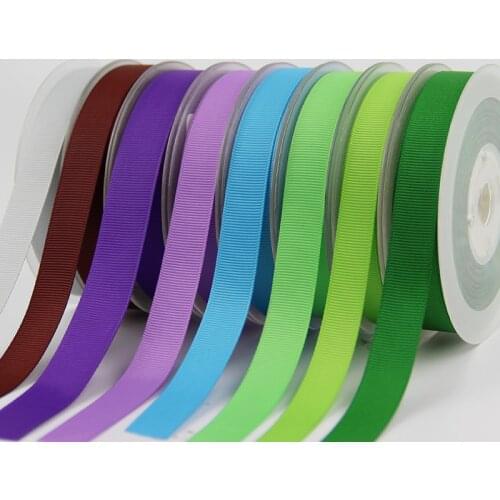 6/9/15/19/25/38/50mm100yards Solid Colors Grosgrain Ribbon for Party Wedding Decora Handmade Rose Flowers Belt Top Quality