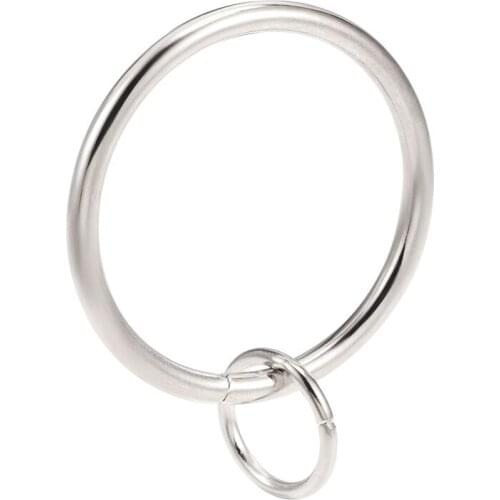 Uxcell 7 Pcs Curtain Rings 37mm Inner Dia Drapery Ring for Curtain Rods Silver Tone for Holding Curtains and Window Curtains