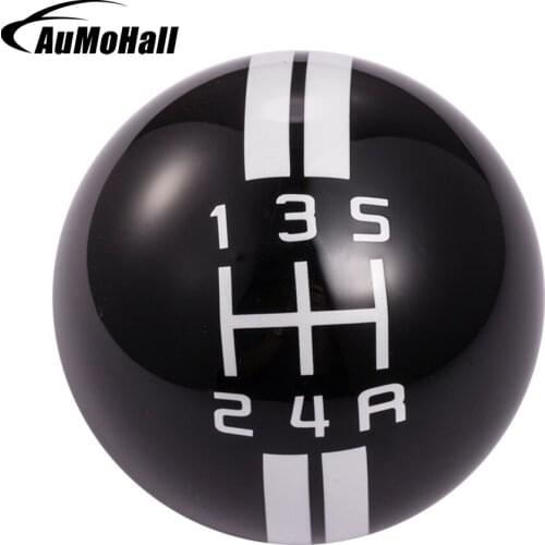 AuMoHall 5 Speed Manual Car Gear Shift Knob Resin Auto Shifter Lever Gearstick Ball