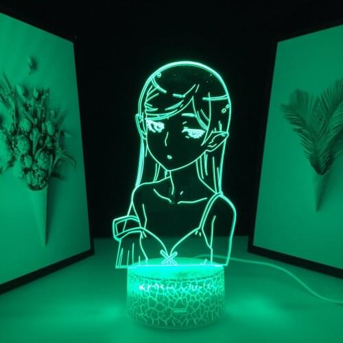 Bakemonogatari Anime Figure Shinobu Oshino 3D Light for Kids Bedroom Decoration Night Light Manga Gift Room Table Lamp