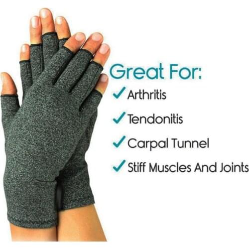1 Pair Compression Arthritis Gloves Wrist Support Cotton Joint Pain Relief Hand Brace Women Men Therapy Wristband