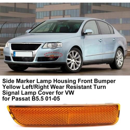 Side Marker Lamp Housing Front Bumper Yellow Left/Right Turn Signal Lamp Cover 3B0945071 3B0945072 for VW for Passat B5.5 01-05