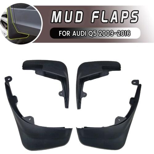 For AUDI Q5 2009-2016 Car Front Rear Car Mudguards Fender Flares Mud Guard Flap Anti Splash Mudflaps Soft Good Tenacity