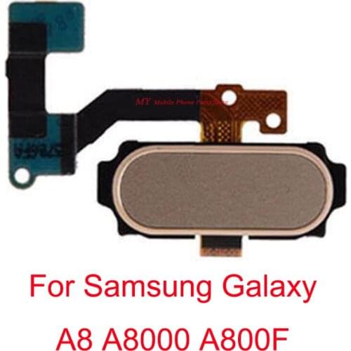 Fingerprint Sensor Back Return Home Menu Button Key Flex Cable Ribbon For Samsung Galaxy A8 A8000 A800F SM-A800 Repair Parts