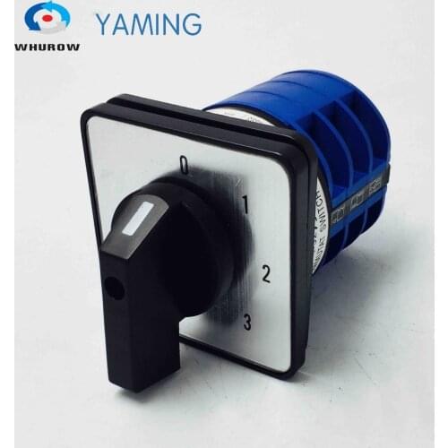 Yaming electric changeover switch 0-3 position 3 levels phases knob rotary cam switch dc motor interruptor YMW26-32/3