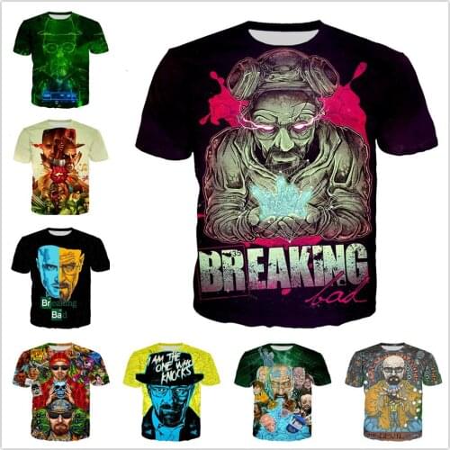 TV Series Breaking Bad 3D Printed T-Shirts Summer Women Men Fashion Clothing Teen Kids Boys Girl Harajuku Tshirts Plus Size Tops