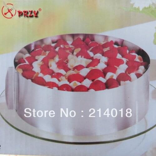 Activity of cake tools stainless steel size adjustable circle mousse ring retractable cake mould baking tool set bakeware16-26cm