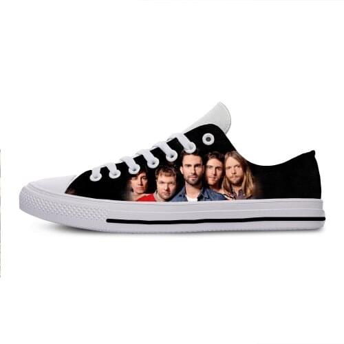 2019 Hot Pop Cool Fashion Harajuku High Quality Summer Sneakers Handiness Casual Shoes 3D Printed For Men Women Rock Maroon 5