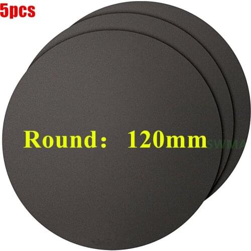 5pcs Diameter 120mm 3D Printer Round Build Plate sticker Heat Bed Build Surface Kossel 3D printer parts