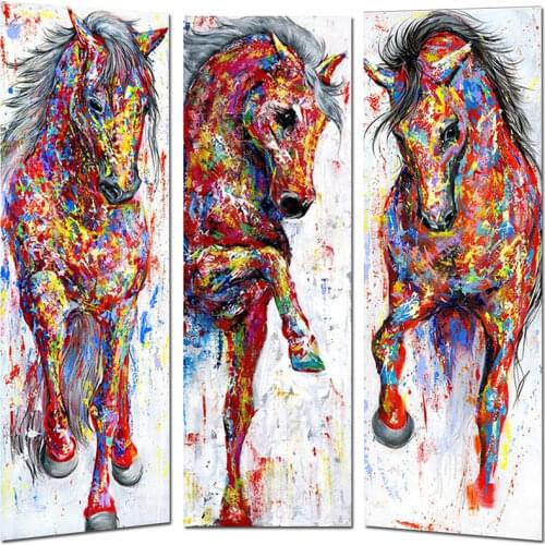 Nordic Style Abstract Horses Canvas Painting Wall Art Pictures for Living Room Modern Modern Art Prints Posters Corridor Decor