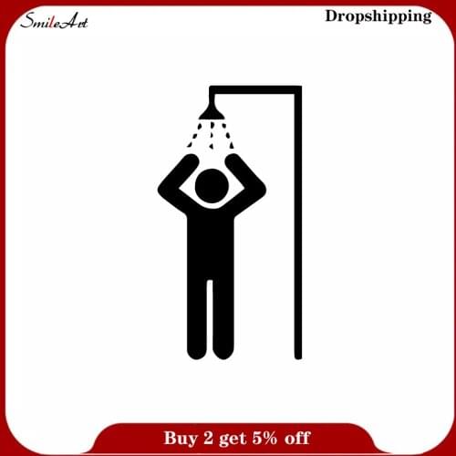 NEW Bathroom Art Sticker Waterproof Wall Stickers Removable Wall Sticker Art Decoration DIY Home Decor