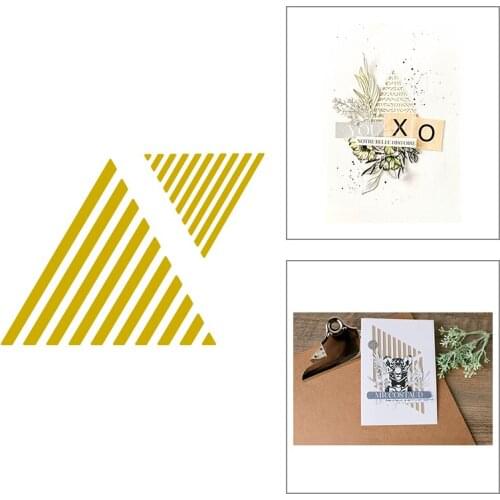 2020 New Pyramid Frame Metal Cutting Dies For DIY Embossing Making Stripe Background Card Cut Paper Album Scrapbooking No Stamps