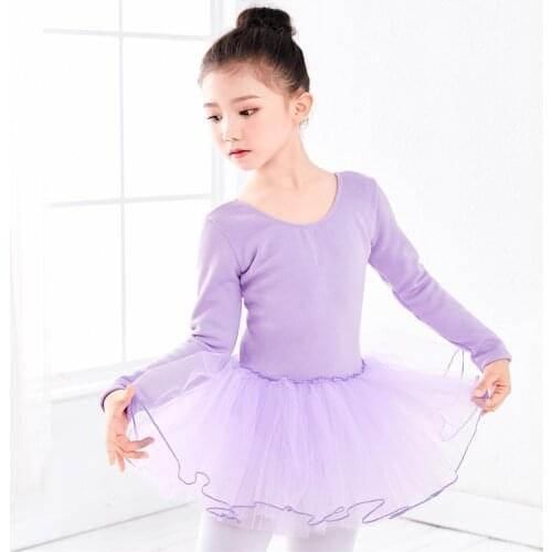 New Arrival Children Ballet Leotard Tulle Dress Autumn Winter Thick Velvet Leotard Tutu Dress Ballet