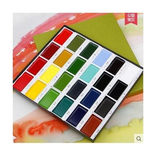 Kuretake solid watercolor paint 12/18/24/36 colors for choose pigment art supplies