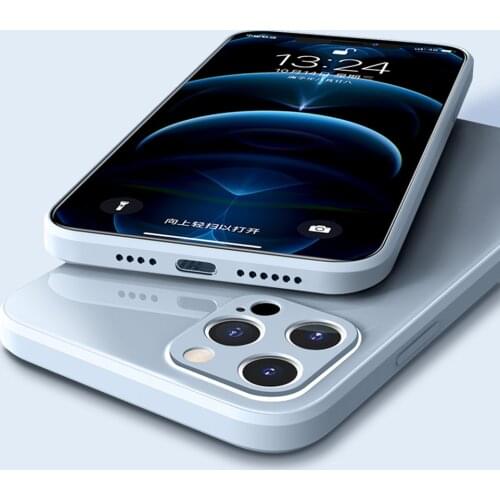 Original Liquid Phone Case On For iPhone 11 12 Pro Max 12 Mini X XS Max Cover For iPhone XR 8 7 Plus SE 2020 Case Tempered Glass