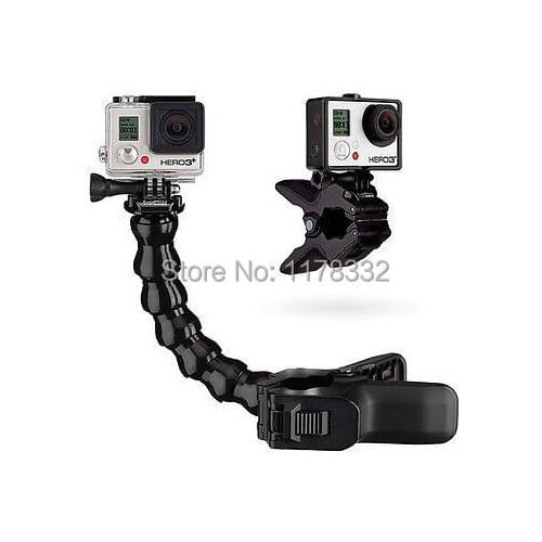 Adjustable Gooseneck Arm Handle Monopod + Jaws Flex Clamp Mount for Gopro Hero 3 Adjustable Neck