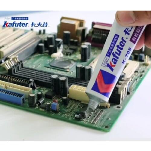 Kafuter K-705 RTV Silicone Rubber Electronic Glue Sealant Transparent Organo Silicon Insulation Resistance High Temperature