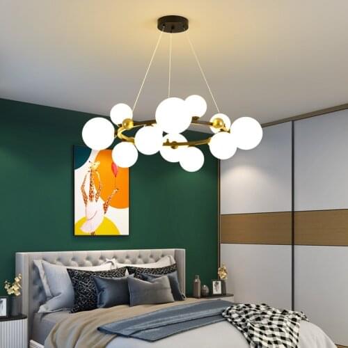 Gold Black Modern LED Chandelier Lighting For Living Study Room dinning Indoor Lamps Parlor Foyer Lustres Lampadario Luminaire