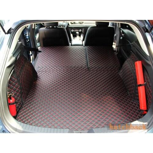 Full Surrounded Special Car Trunk Mats for Mazda 3 Hatchback Durable Waterproof Boot Carpets