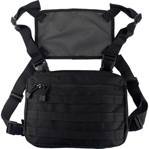 Tactical Chest Rig Bag Recon Kit Pack Military Combat Front Pack EDC Front Pouch Zipper Pockets Outdoor Hunting Bags