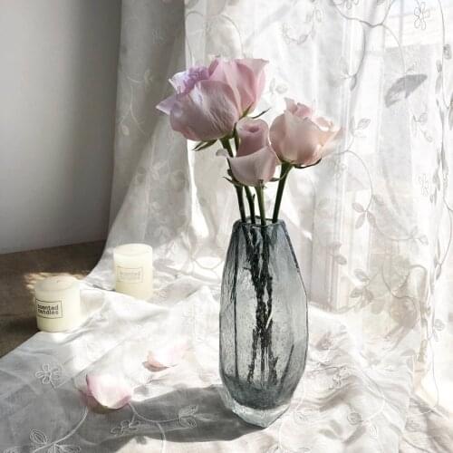 Wavy Handmade Glass Vase Geometric Foam Shape Dried Flowers Ornaments Nordic Style для домашнего интерьера Adornos Para Casa