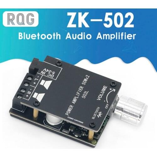 ZK-502L Bluetooth 5.0 Wireless Audio Digital Power amplifier Stereo board 50Wx2 Bluetooth Amp Amplificador power amp