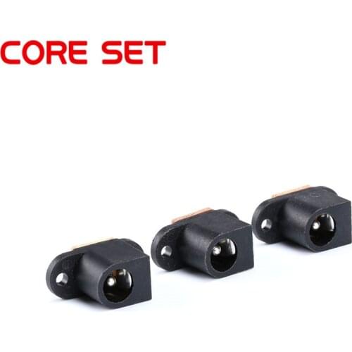 10Pcs DC053 DC Female Power Socket 5.5mm*2.1mm With Ear Screw Hole dc-53 DC Socket Adapter Connector Jack