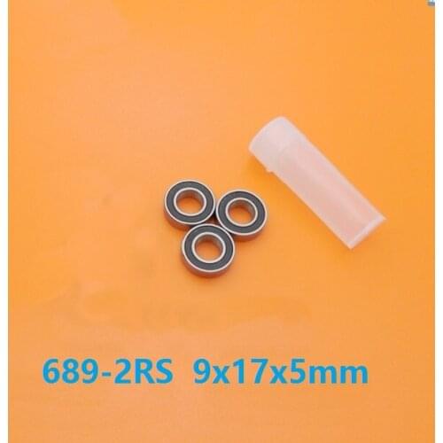 100pcs/lot 689RS 689-2RS 689 RS 2RS ball bearing 9x17x5 mm deep groove ball bearings Miniature Mini bearing 9*17*5