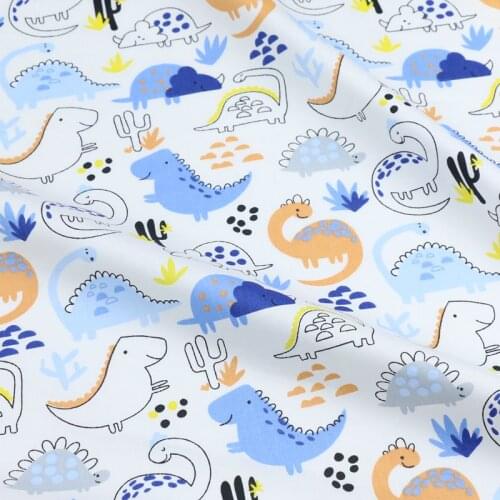 160cm*50cm dinosaur baby Cotton Fabric Cloth Sewing Quilting bedding apparel dress diy patchwork fabric infant cloth