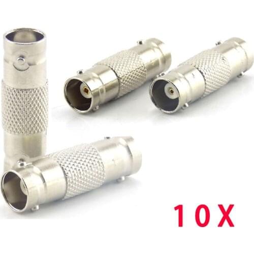 2/10pcs BNC Female Connector to BNC Female Coupler Adapter plug Connector Female Connector for CCTV ip Camera H10
