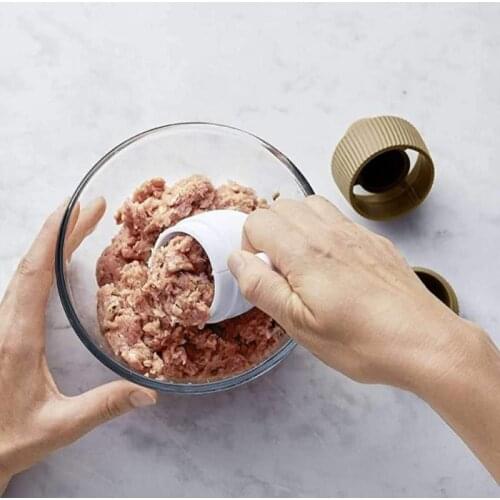 2pcs Homemade Meatball Maker Fish Meat Shrimp Ball Stuffed DIY Mold Machine Kitchen Creative Accessories