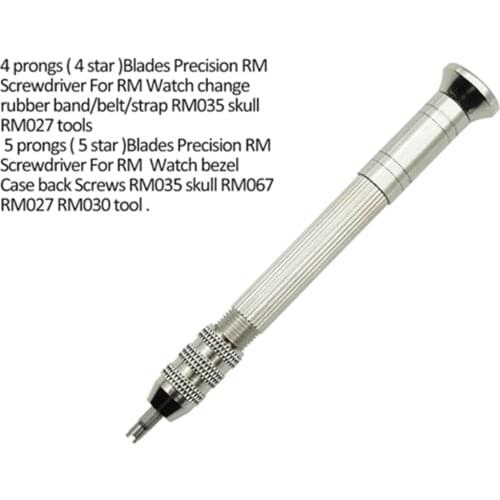 4 . 5 prongs 2.75mm Blades Precision for RM Screwdriver For RICHARD MILLE Watch rubber strap band bezel Case back Screws