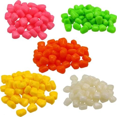 50Pcs Luya Soft Bait Simulation Floating Water Corn Kernels Fragrance Bait Sea Fishing Freshwater Outdoor Fishing Gear Lure 1Cm