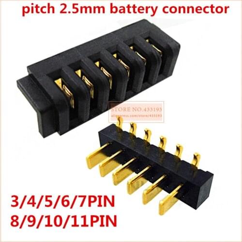 5pair/lot 3/4/5/6/7/8/9/10/11Pin laptop battery connector female and The male connector good qulity
