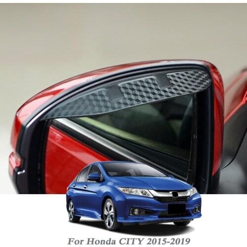 Car Rearview Mirror Rain Eyebrow Auto Shield Snow Guard Sun Side Visor Shade Protector For Honda CITY 2015-2019 Accessories